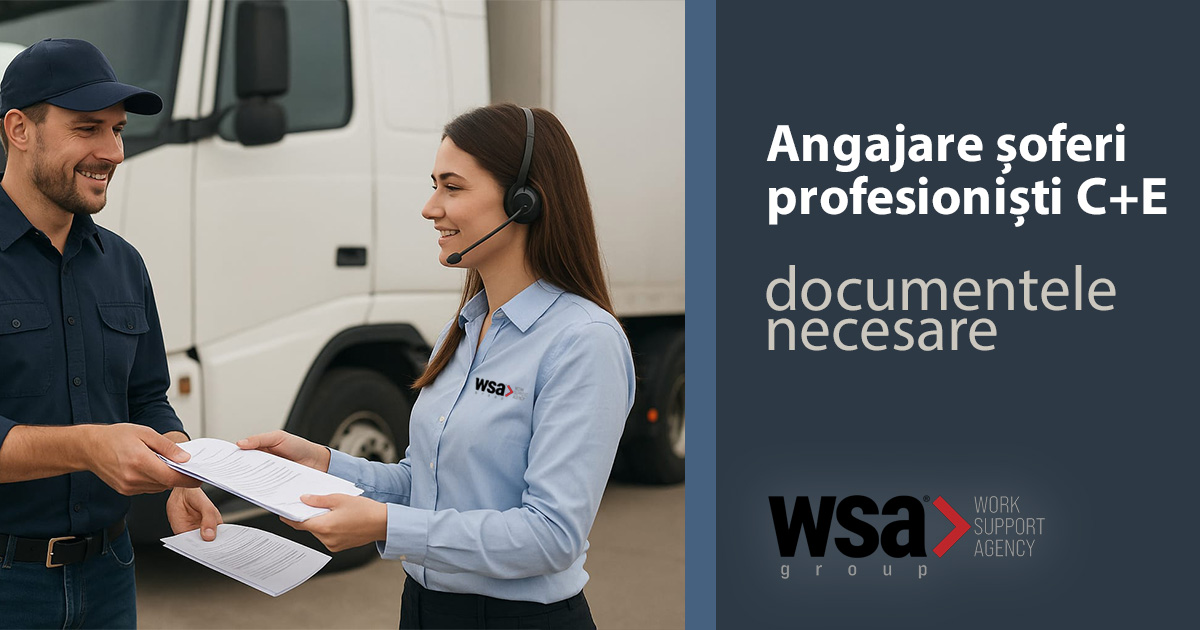 Documente necesare pentru angajare șoferi profesioniști C+E