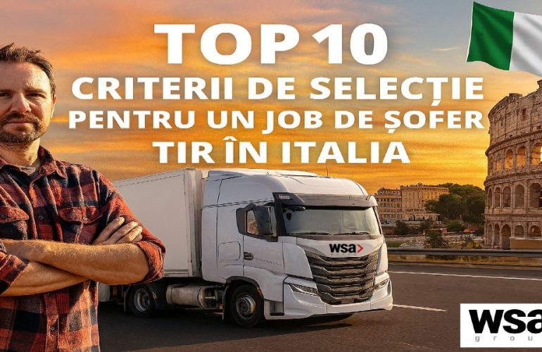 șofer profesionist în Italia la volanul unui camion pe autostradă – criterii de selecție
