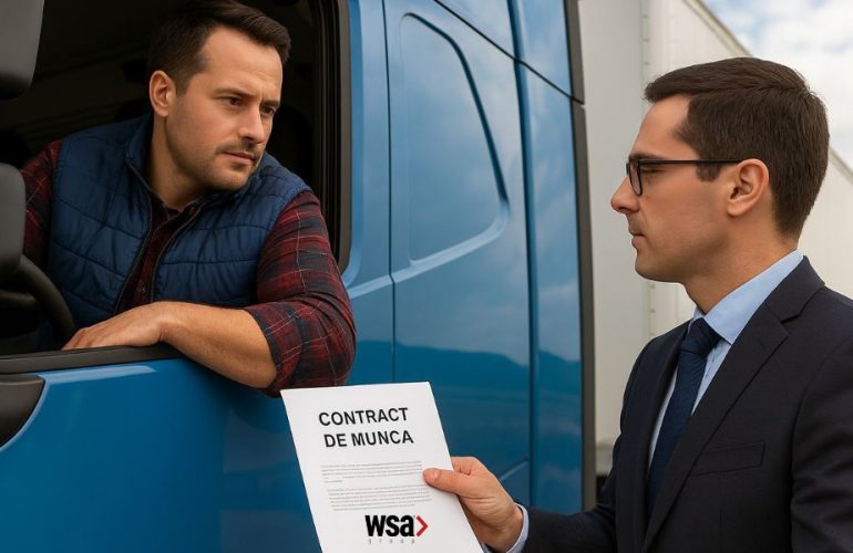 Contract de muncă pe România pentru șoferi C+E – detașare Italia