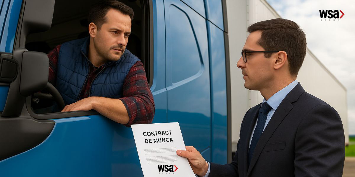 Contract de muncă pe România pentru șoferi C+E – detașare Italia