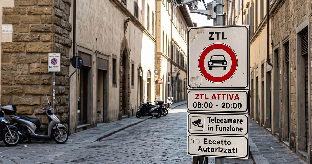Zonă ZTL trafic limitat Milano Italia cameră supraveghere camioane